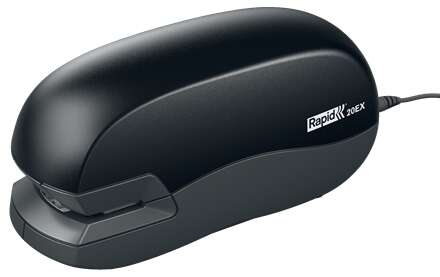 Rapid 20EX Fixativ Grapadora Electrica de Sobremesa - Hasta 20 Hojas - Utiliza Grapas 24/6 y 26/6 - Color Negro