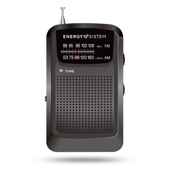 Energy Sistem Pocket Radio Portatil Analogica FM/AM - Entrada Jack 3.5mm - Antena Telescopica - Alimentacion con Pilas - Color Negro