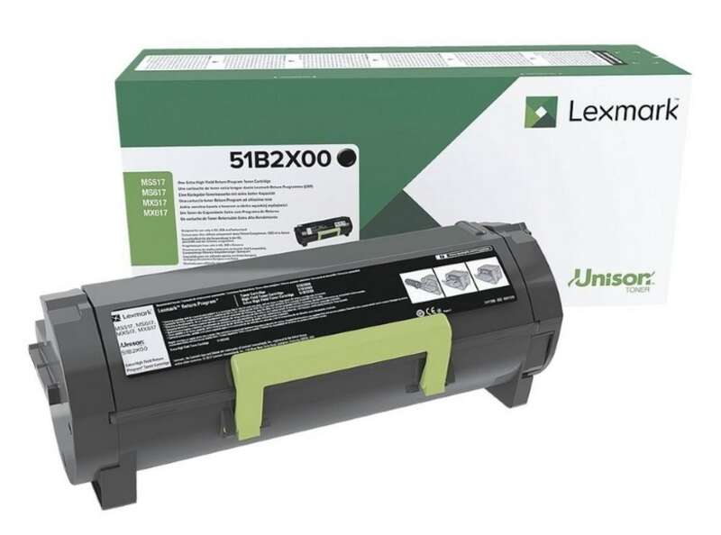 Lexmark MS517/MS617/MX517/MX617 Negro Cartucho de Toner Original - 51B2X00 Lexmark MS517/MS617/MX517/MX617 Negro Cartucho de Toner Original - 51B2X00