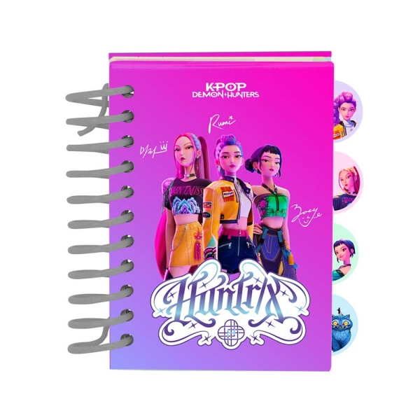 Safta K-Pop Demon Hunters Bloc de Notas - Formato A7 - 80 Hojas de 80 g/m2 - Espiral - Tapas Duras - 4 Separadores Interiores - 7.4x10.5cm - Multicolor Safta K-Pop Demon Hunters Bloc de Notas - Formato A7 - 80 Hojas de 80 g/m2 - Espiral - Tapas Duras - 4 Separadores Interiores - 7.4x10.5cm - Multicolor