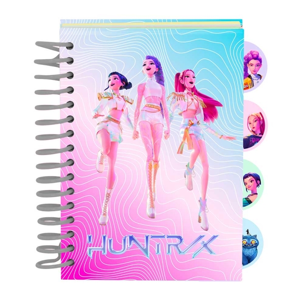 Safta K-Pop Demon Hunters Bloc de Notas - Formato A6 - 80 Hojas de 80 g/m2 - Espiral - Tapas Duras - 4 Separadores Interiores - 10.5x14.8cm - Multicolor Safta K-Pop Demon Hunters Bloc de Notas - Formato A6 - 80 Hojas de 80 g/m2 - Espiral - Tapas Duras - 4 Separadores Interiores - 10.5x14.8cm - Multicolor