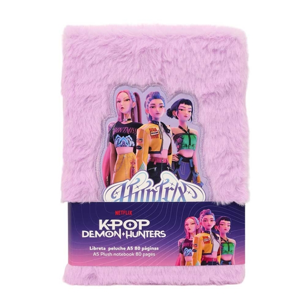 Safta K-Pop Demon Hunters Energy Bloc de Notas - Formato A5 - Tapas de Peluche - 80 Paginas - 21x14.8cm - Color Lavanda Safta K-Pop Demon Hunters Energy Bloc de Notas - Formato A5 - Tapas de Peluche - 80 Paginas - 21x14.8cm - Color Lavanda