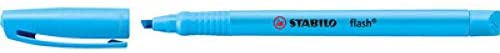 Satabilo Flash Marcador Fluorescente - Tamaño Bolsillo - Trazo de 1 y 3.5mm - Tinta con Base de Agua - Color Azul
