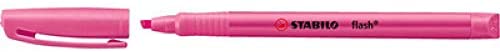 Satabilo Flash Marcador Fluorescente - Tamaño Bolsillo - Trazo de 1 y 3.5mm - Tinta con Base de Agua - Color Rosa