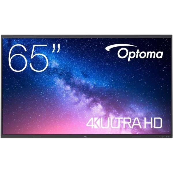 Optoma Creative Touch Serie 5 Pantalla Interactiva Tactil 65\" UltraHD 4K - Tiempo de Respuesta 6ms - 32 Puntos Tactiles Simultaneos - HDMI, VGA, DisplayPort, USB-A, C, RJ-45 - Android 13