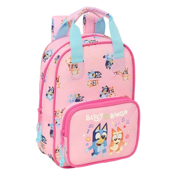 Safta Bluey Dance Mochila Infantil - Tarjeta de Identificacion Personal - Bolsillo Frontal - Hombreras Acolchadas - 20x28x8cm - Color Rosa Safta Bluey Dance Mochila Infantil - Tarjeta de Identificacion Personal - Bolsillo Frontal - Hombreras Acolchadas - 20x28x8cm - Color Rosa