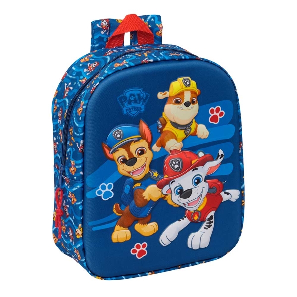Safta Paw Patrol Mochila Guarderia 3D - 6L - Cremallera - Asa de Mano - 22x27x10cm - Color Azul Oscuro Safta Paw Patrol Mochila Guarderia 3D - 6L - Cremallera - Asa de Mano - 22x27x10cm - Color Azul Oscuro
