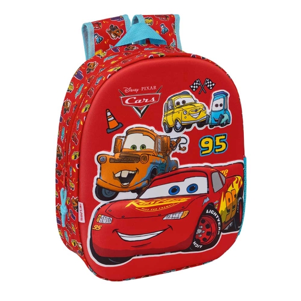 Safta Cars Mochila 3D - Portabotellas - Hombreras Acolchadas - Asa de Mano Superior - 27x33x10cm - Color Rojo Safta Cars Mochila 3D - Portabotellas - Hombreras Acolchadas - Asa de Mano Superior - 27x33x10cm - Color Rojo
