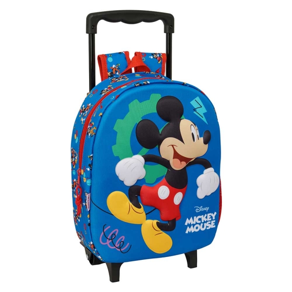 Safta Mickey Mouse Mochila con Carro - Portabotellas - Hombreras Acolchadas - Asa de Mano - 27x33x10cm - Color Azul Oscuro Safta Mickey Mouse Mochila con Carro - Portabotellas - Hombreras Acolchadas - Asa de Mano - 27x33x10cm - Color Azul Oscuro