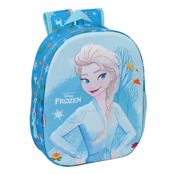 Safta Frozen 3D Mochila 3D - Portabotellas - Hombreras Acolchadas - Asa de Mano Superior - 27x33x10cm - Color Azul Claro Safta Frozen 3D Mochila 3D - Portabotellas - Hombreras Acolchadas - Asa de Mano Superior - 27x33x10cm - Color Azul Claro
