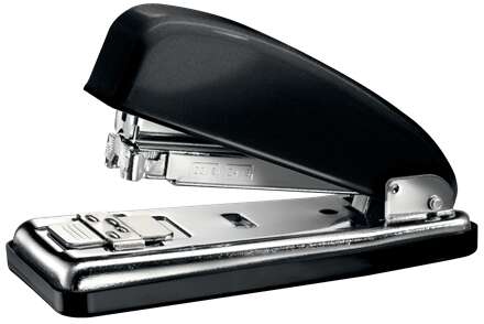 Petrus 226 WOW Grapadora Metalica + Caja de 200 Grapas - Hasta 30 Hojas - Grapado Cerrado, Abierto y Clavado - Color Negro Metalizado