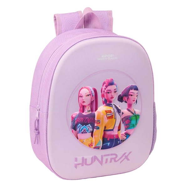 Safta K-Pop Demon Hunters Iconic Mochila 3D - Portabotellas - Hombreras Acolchadas - Asa de Mano Superior - 27x33x10cm - Color Lavanda Safta K-Pop Demon Hunters Iconic Mochila 3D - Portabotellas - Hombreras Acolchadas - Asa de Mano Superior - 27x33x10cm - Color Lavanda