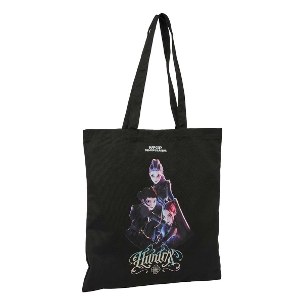 Safta K-Pop Demon Hunters Warriors Tote Bag Bolsa de Tela - Asas de Mano - 38x42cm - Color Negro Safta K-Pop Demon Hunters Warriors Tote Bag Bolsa de Tela - Asas de Mano - 38x42cm - Color Negro