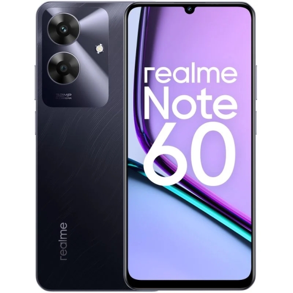 Realme Note 60 Smartphone Pantalla 6.75\" - 3GB - 64GB - Camara 32MP - Bateria 5000mAh - Color Negro