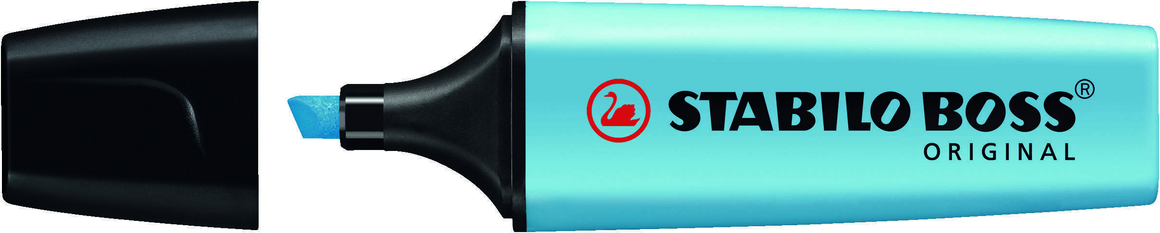 Stabilo Boss 70 Rotulador Marcador Fluorescente - Trazo entre 2 y 5mm - Recargable - Tinta con Base de Agua - Color Azul Fluorescente