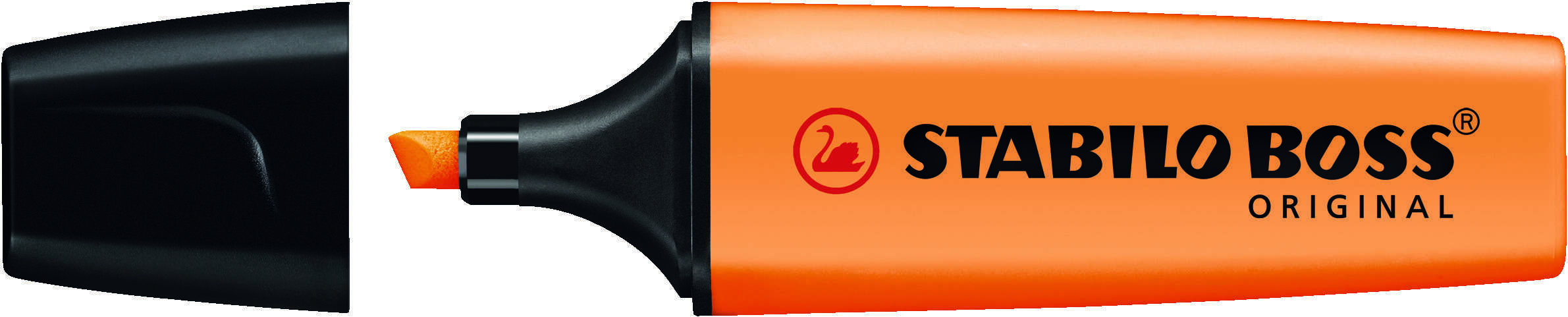 Stabilo Boss 70 Rotulador Marcador Fluorescente - Trazo entre 2 y 5mm - Recargable - Tinta con Base de Agua - Color Naranja Fluorescente