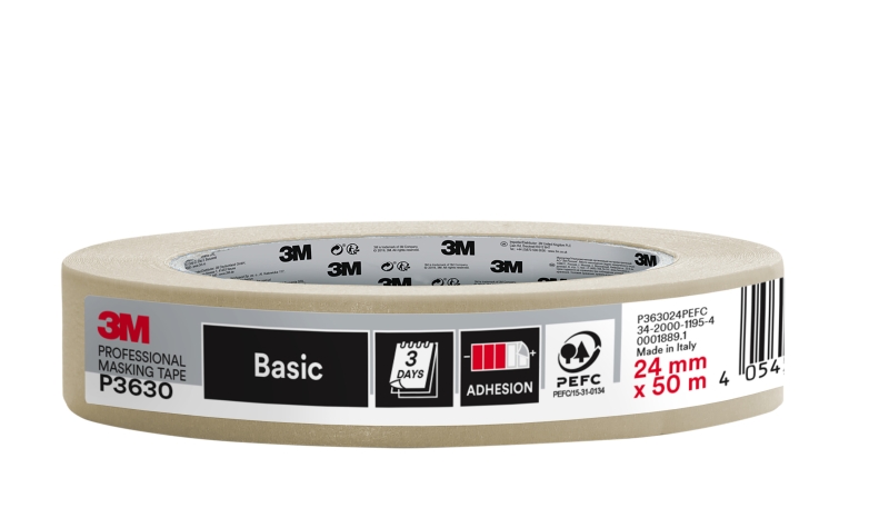 3M Cinta de Enmascarar Profesional - 24mm x 50m - 70% PEFC - Color Blanco 3M Cinta de Enmascarar Profesional - 24mm x 50m - 70% PEFC - Color Blanco