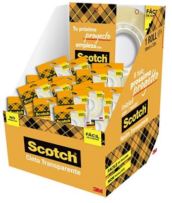 Scotch 508 Cinta Adhesiva 19mm x 33m - Facil de Cortar - Transparente Scotch 508 Cinta Adhesiva 19mm x 33m - Facil de Cortar - Transparente