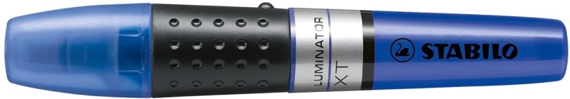 Stabilo Luminator Marcador Fluorescente - Mayor Suministro de Tinta - Zona de Agarre - Trazo entre 2 y 5mm - Color Azul