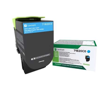 Lexmark CS317/CS417/CS517/CX317/CX417/CX517 Cyan Cartucho de Toner Original - 71B20C0/71B0020 Lexmark CS317/CS417/CS517/CX317/CX417/CX517 Cyan Cartucho de Toner Original - 71B20C0/71B0020