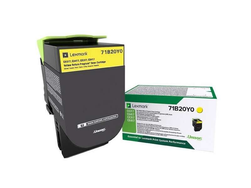 Lexmark CS317/CS417/CS517/CX317/CX417/CX517 Amarillo Cartucho de Toner Original - 71B20Y0/71B0040 Lexmark CS317/CS417/CS517/CX317/CX417/CX517 Amarillo Cartucho de Toner Original - 71B20Y0/71B0040