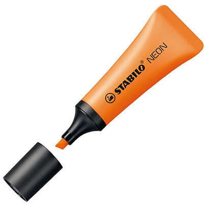 Stabilo Neon 72 Marcador Fluorescente - Trazo entre 2 y 5mm - Tinta con Base de Agua - Cuerpo en Forma de Tubo - Color Naranja Stabilo Neon 72 Marcador Fluorescente - Trazo entre 2 y 5mm - Tinta con Base de Agua - Cuerpo en Forma de Tubo - Color Naranja
