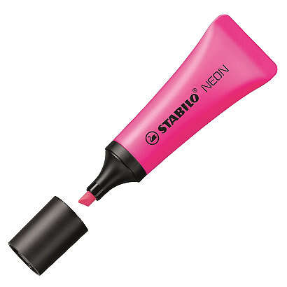 Stabilo Neon 72 Marcador Fluorescente - Trazo entre 2 y 5mm - Tinta con Base de Agua - Cuerpo en Forma de Tubo - Color Rosa Stabilo Neon 72 Marcador Fluorescente - Trazo entre 2 y 5mm - Tinta con Base de Agua - Cuerpo en Forma de Tubo - Color Rosa