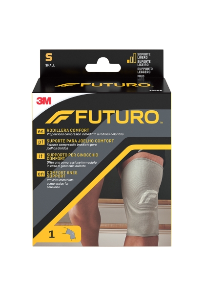 Futuro Comfort Rodillera - Talla S (30.5 - 36.8cm) - Transpirable - Elastico - Color Gris