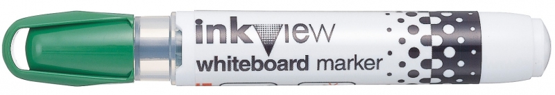 Uni-ball PWB-202 Inkview Marcador de Pizarra Blanca - Punta Conica 1.8-2.2mm - Zona Transparente para Nivel de Tinta - Escritura Brillante y Facil Borrado - Color Verde