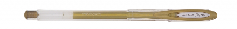 Uni-ball Signo Noble Metal UM-120NM Roller de Tinta Gel - Punta de Bola 0.8mm - Tinta Resistente al Agua y Luz - Escribe en Papel Negro y Blanco - Color Oro