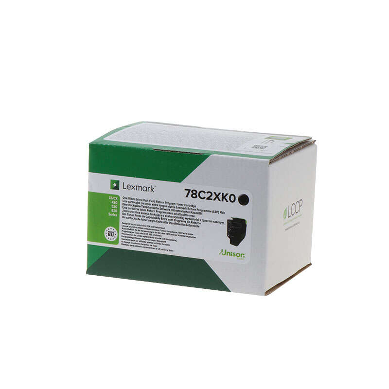 Lexmark CS421/CS521/CS622/CX421/CX522/CX622/CX625 Negro Cartucho de Toner Original - 78C2XK0/78C2XKE Lexmark CS421/CS521/CS622/CX421/CX522/CX622/CX625 Negro Cartucho de Toner Original - 78C2XK0/78C2XKE