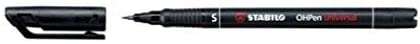 Stabilo OHPen Rotulador Permanente - Punta Superfina - Trazo de 0.4mm - Agarre Antideslizante - Tapon Ventilado - Color Negro