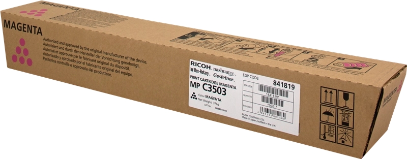 Ricoh Aficio MP-C3003/MP-C3004/MP-C3503/MP-C3504/MP-C4504/MP-C5504/MP-C6004 Amarillo Cartucho de Toner Original - 841818/841814 Ricoh Aficio MP-C3003/MP-C3004/MP-C3503/MP-C3504/MP-C4504/MP-C5504/MP-C6004 Amarillo Cartucho de Toner Original - 841818/841814