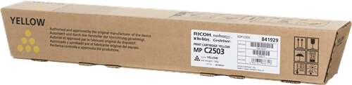 Ricoh Aficio MP-C2503SP/MP-C2003SP/MP-C2011SP Amarillo Cartucho de Toner Original - 841929 Ricoh Aficio MP-C2503SP/MP-C2003SP/MP-C2011SP Amarillo Cartucho de Toner Original - 841929