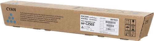 Ricoh Aficio MP-C2503SP/MP-C2003SP/MP-C2011SP Cyan Cartucho de Toner Original - 841931 Ricoh Aficio MP-C2503SP/MP-C2003SP/MP-C2011SP Cyan Cartucho de Toner Original - 841931
