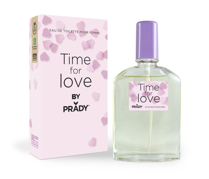 Prady Colonia de Mujer Time For Love - Frasco de 90 ml - Spray Pulverizador