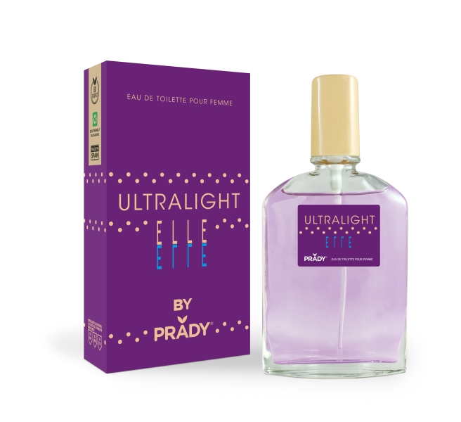 Prady Colonia de Mujer Ultralight Elle - Frasco de 90 ml - Spray Pulverizador