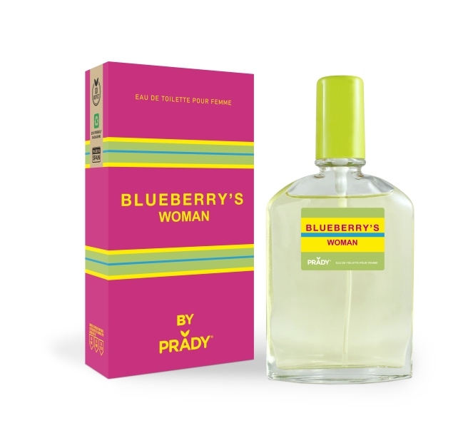 Prady Colonia de Mujer Blueberry´s Woman - Frasco de 90 ml - Spray Pulverizador