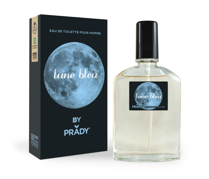 Prady Colonia de Hombre Lune Blue - Frasco de 90 ml - Spray Pulverizador