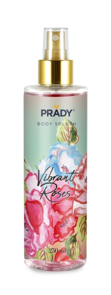 Prady Body Splash Vibrant Roses - Frasco de 250 ml - Spray Pulverizador
