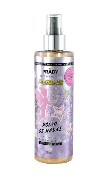 Prady Brilli Brilli Body & Hair Mist Polvo de Hadas - Frasco de 250 ml - Spray Pulverizador Prady Brilli Brilli Body & Hair Mist Polvo de Hadas - Frasco de 250 ml - Spray Pulverizador