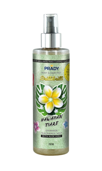 Prady Brilli Brilli Body & Hair Mist Hawaiian Tiare - Frasco de 250 ml - Spray Pulverizador Prady Brilli Brilli Body & Hair Mist Hawaiian Tiare - Frasco de 250 ml - Spray Pulverizador