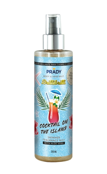 Prady Brilli Brilli Body & Hair Mist Cocktail on the Island - Frasco de 250 ml - Spray Pulverizador Prady Brilli Brilli Body & Hair Mist Cocktail on the Island - Frasco de 250 ml - Spray Pulverizador