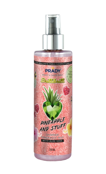 Prady Brilli Brilli Body & Hair Mist Pineapple and Stuff - Frasco de 250 ml - Spray Pulverizador Prady Brilli Brilli Body & Hair Mist Pineapple and Stuff - Frasco de 250 ml - Spray Pulverizador