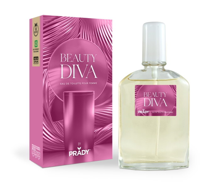 Prady Colonia de Mujer Beauty Diva - Frasco de 90 ml - Spray Pulverizador