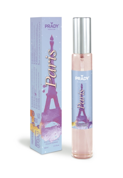 Prady Colonia de Mujer Paris - Frasco de 33 ml - Spray Pulverizador