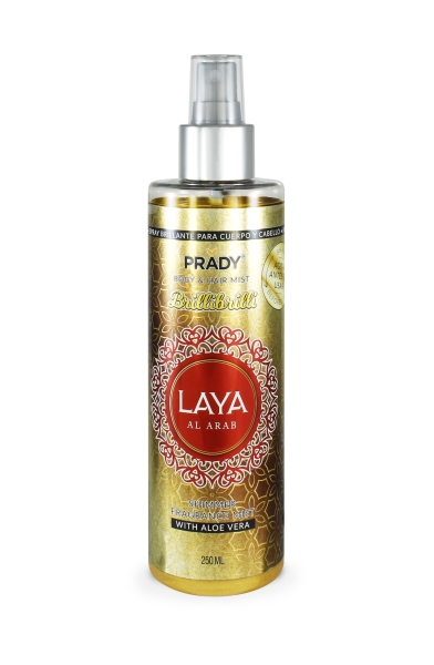 Prady Brilli Brilli Body & Hair Mist Laya Al Arab - Frasco de 250 ml - Spray Pulverizador Prady Brilli Brilli Body & Hair Mist Laya Al Arab - Frasco de 250 ml - Spray Pulverizador