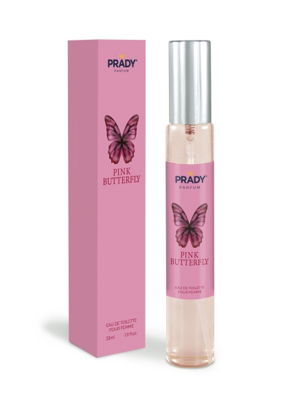 Prady Colonia de Mujer Pink Butterfly - Frasco de 33 ml - Spray Pulverizador