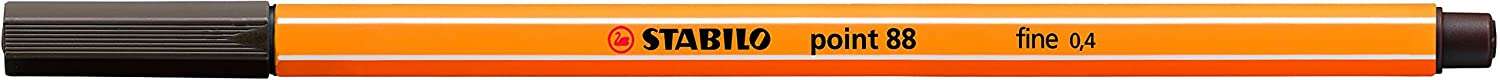 Stabilo Point 88 Rotulador de Punta Fina de Fibra - Trazo de 0.4 mm - Tinta con Base de Agua - Color Ocre