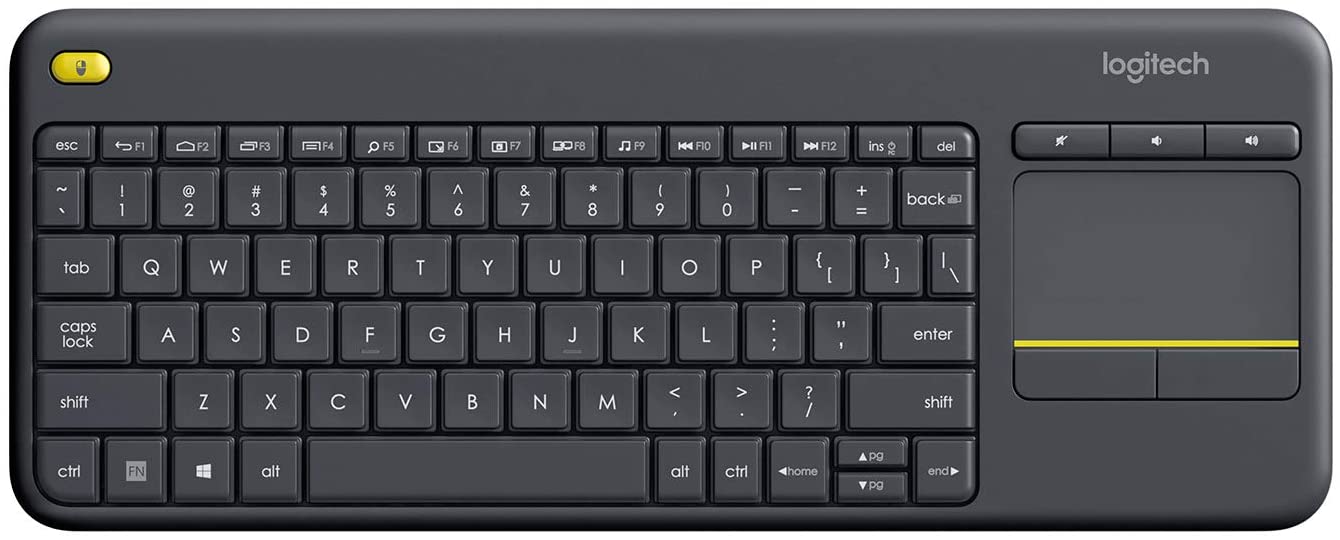 Logitech K400 Plus Teclado Inalambrico Touchpad - PC, TV - Color Negro